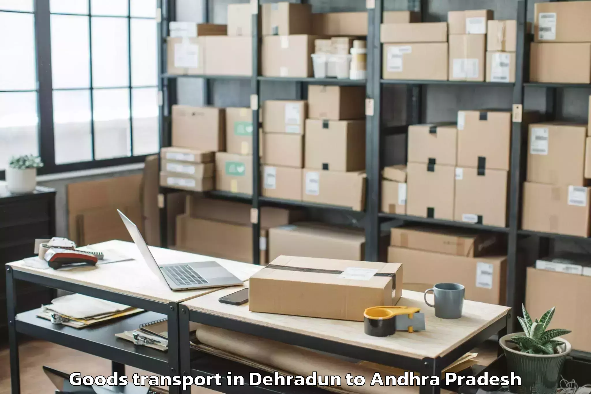 Professional Dehradun to Peddaraveedu Goods Transport